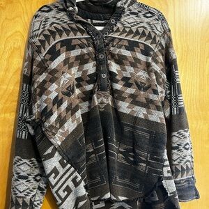 Free People Arizona Sky pullover in Black, Brown, and Gray